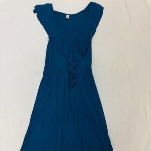 Old Navy Teal Maxi Dress with Ruffle